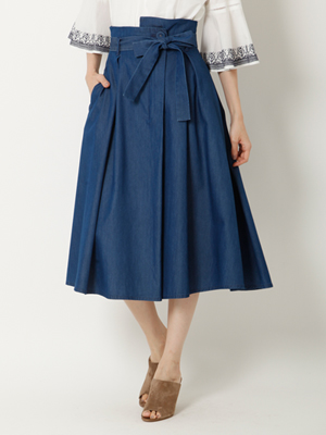 【エフデ/フランドル】【先行予約】メープル(Ｒ)・デニムハイウエストスカート
