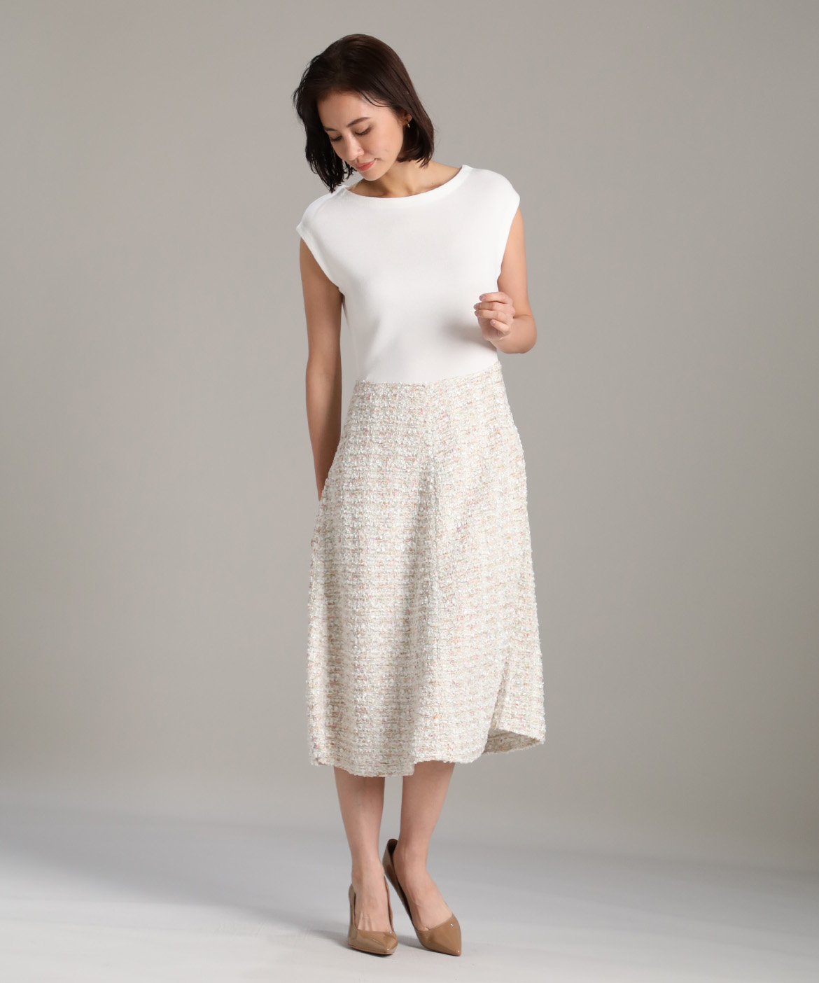 Maglie Par Ef De ニットツイードワンピース Maglie Par Ef De マーリエ パー エフデ フランドル Flandre オンライン