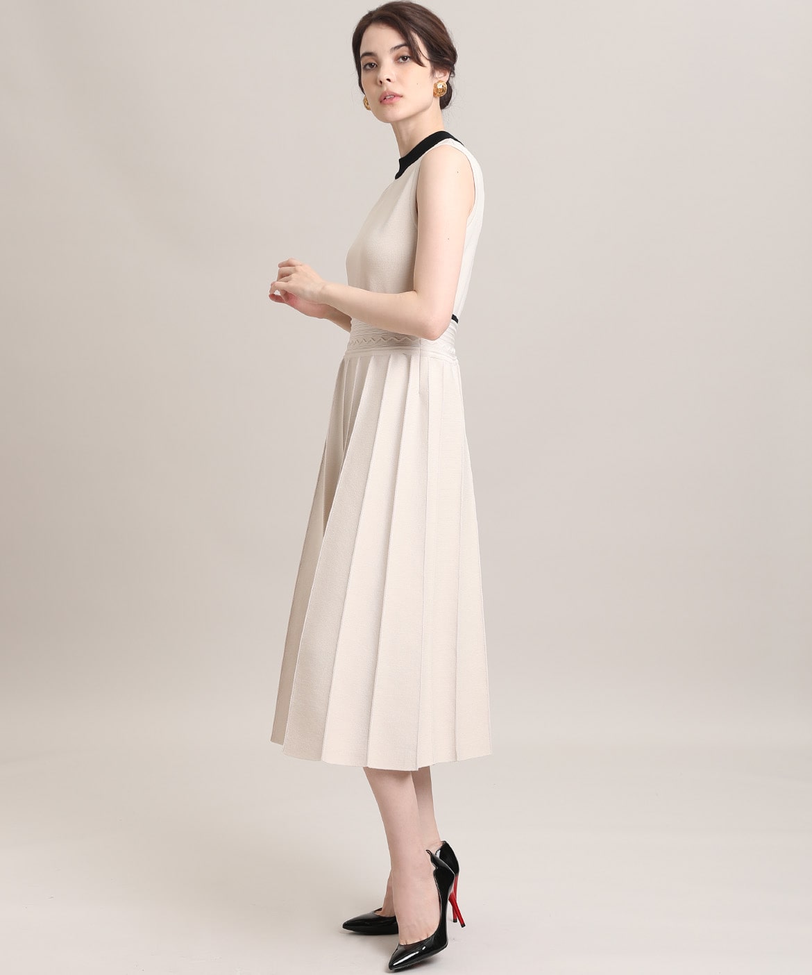 M Maglie Le Cassetto バイカラーニットワンピース M Maglie Le Cassetto エム マーリエ ル カセット フランドル Flandre オンライン