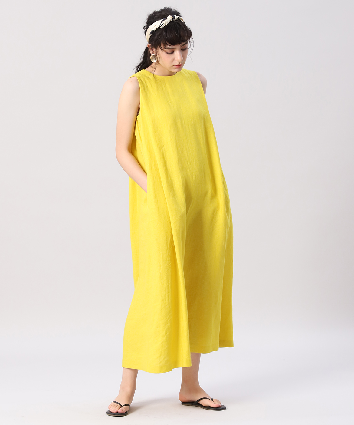 リネンマキシワンピース Ined イネド フランドル Flandre オンライン