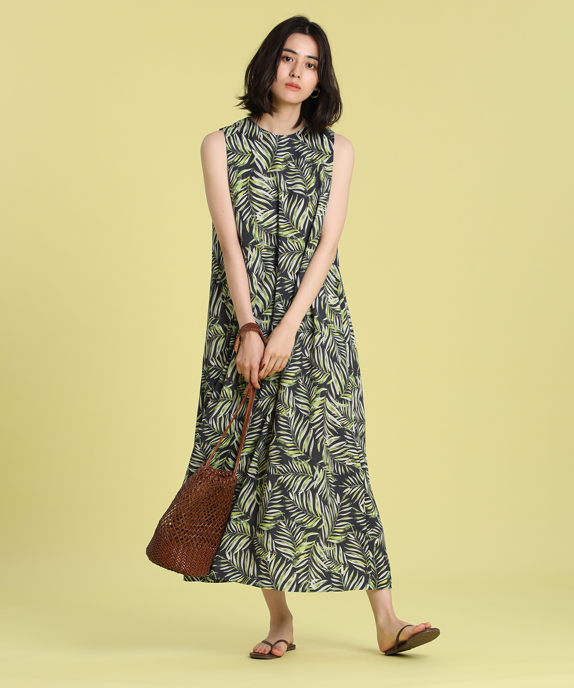 リゾートプリントワンピース Viscotecs Ined イネド フランドル Flandre オンライン