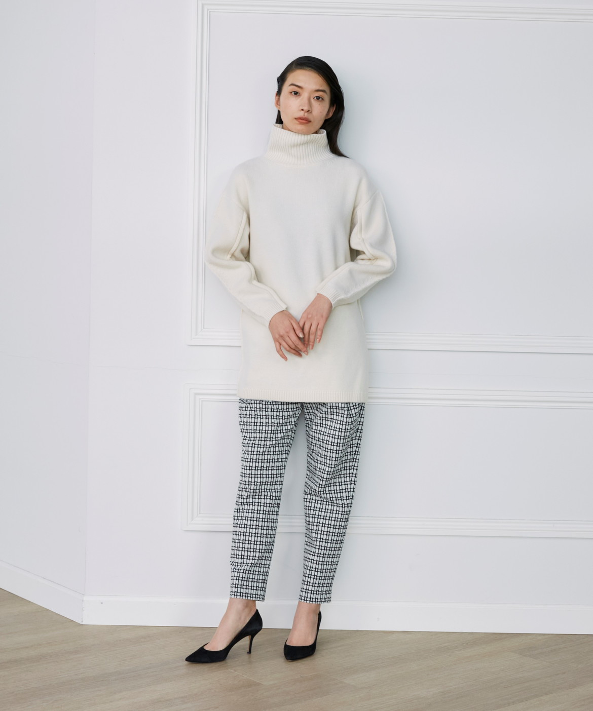 ストレッチチェックパンツ《la veille by SUPERIOR CLOSET》｜INED