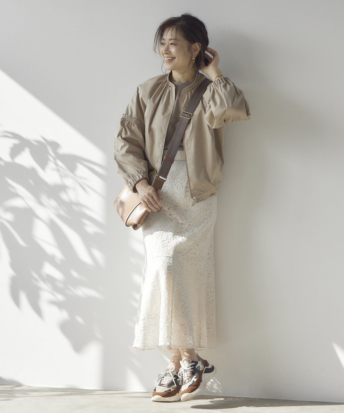 三尋木奈保コラボ 洗練ムードのレーススカート Ined イネド フランドル Flandre オンライン