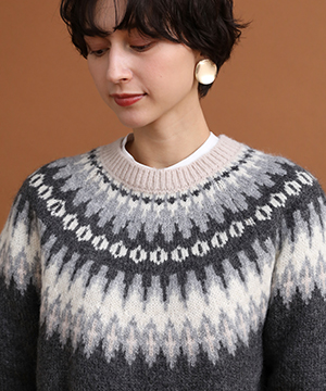 ニット フェアアイルクロップドニット / Fair Isle Cropped Knit-