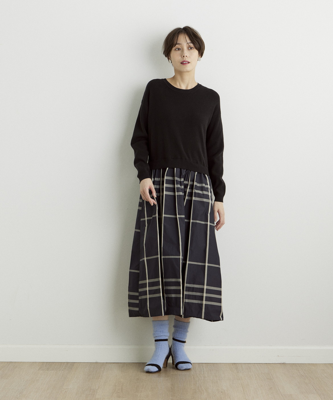 MANAVIS7 】レタータックワンピース / Letter Tuck One-Piece-