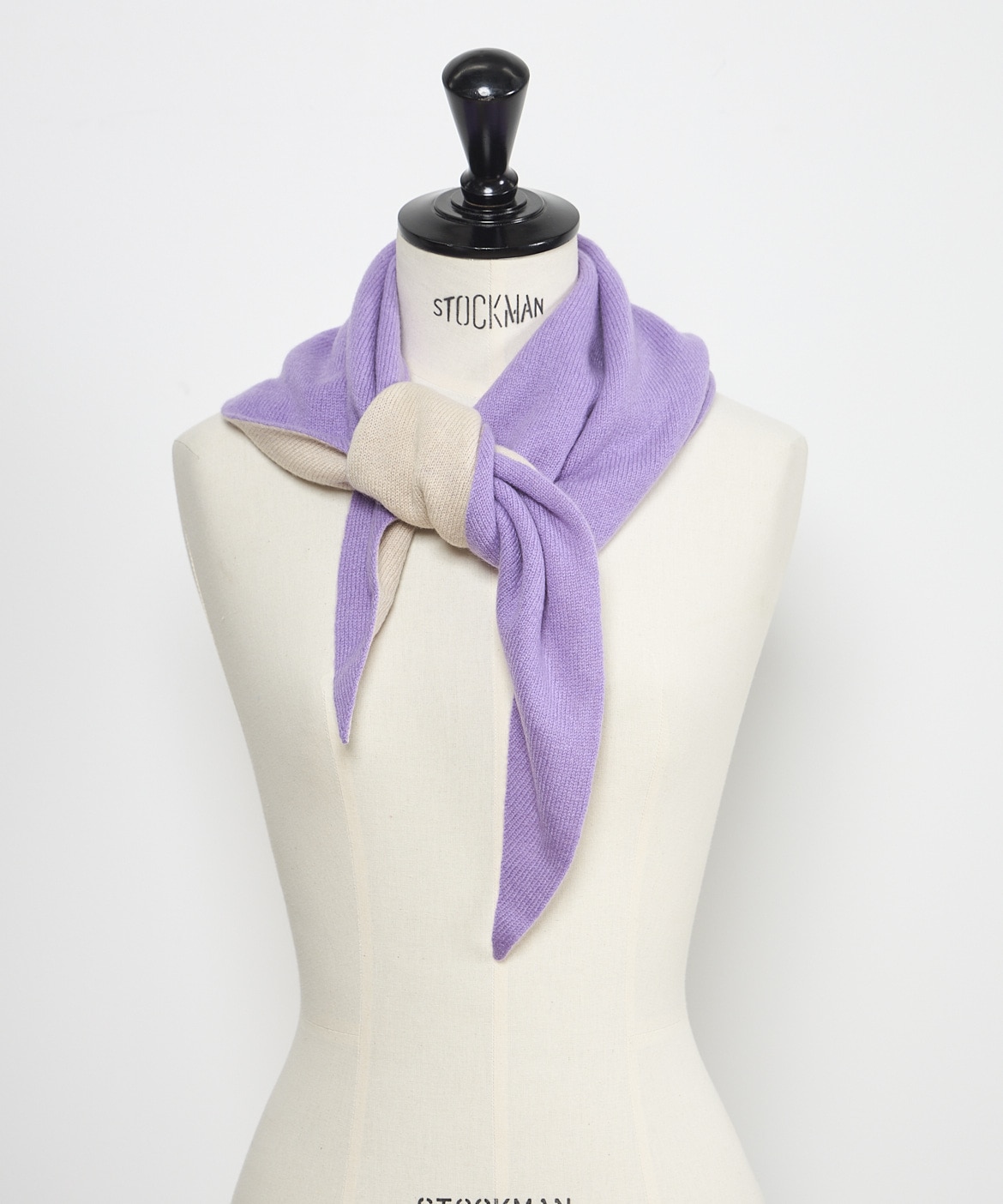 【美品】IENA ニットスカーフ　ASAUCE MELER ASAUCE MELER(アソースメレ)のハイゲージラミーニット トリミング