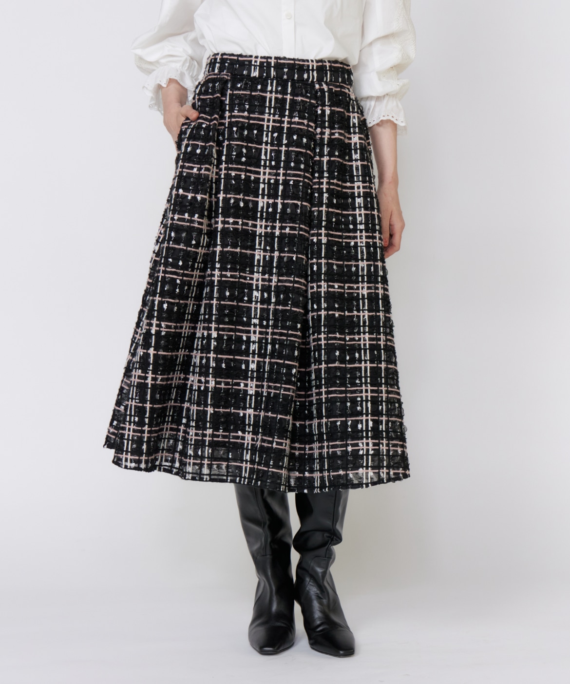 Maglie le cassetto チェックキュロット 23ce015-85323-01b.jpg