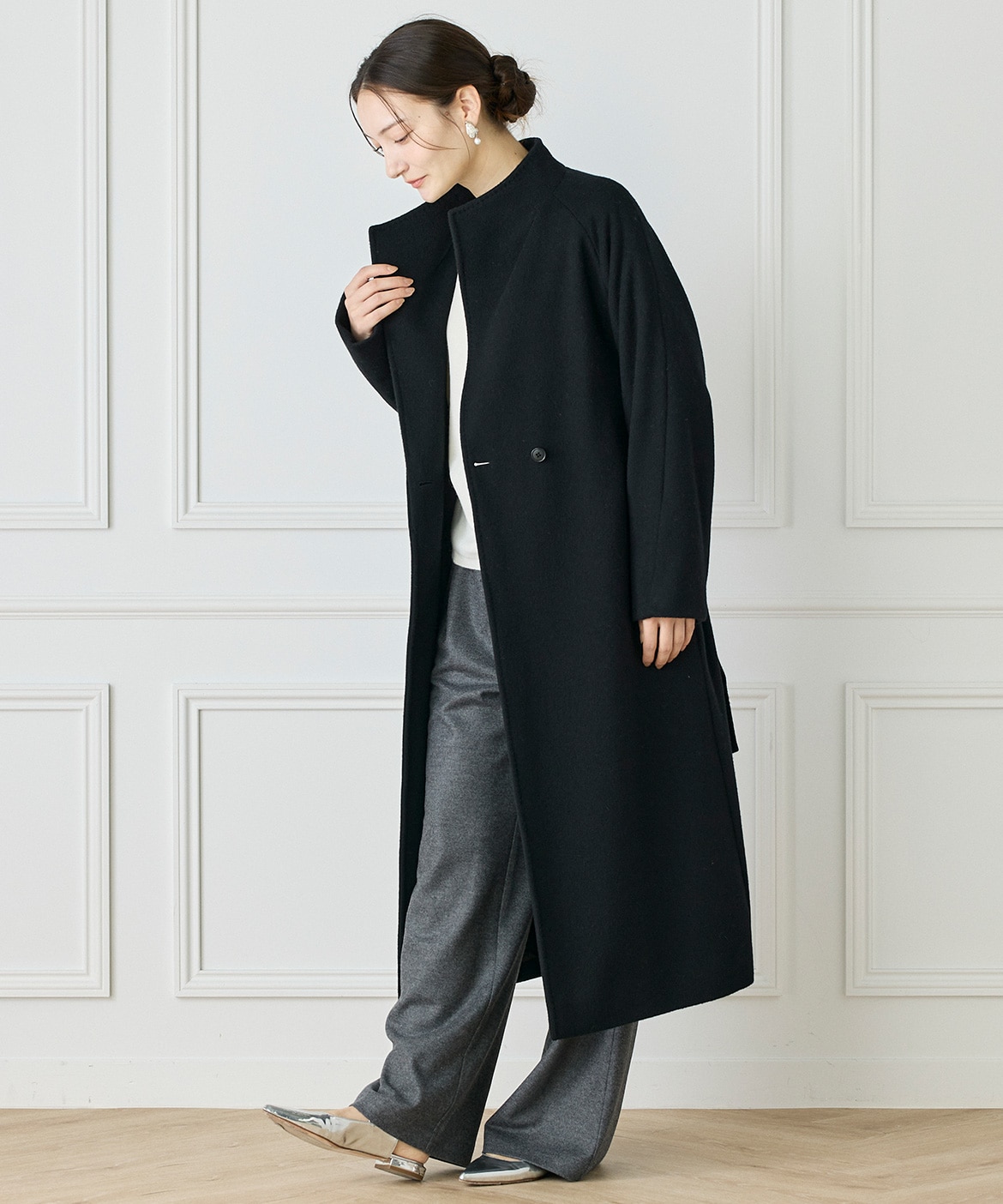 スタンドカラーラグランスリーブコート｜INED（イネド）｜フランドル
