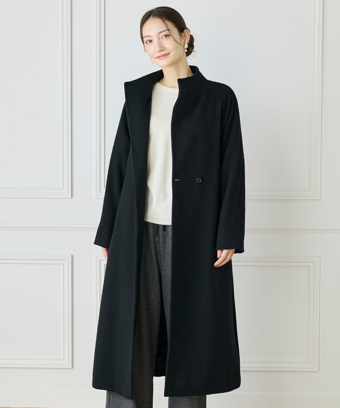 INED グレー　コート シャギーPコート《MANTECO》（7144112004） | INED