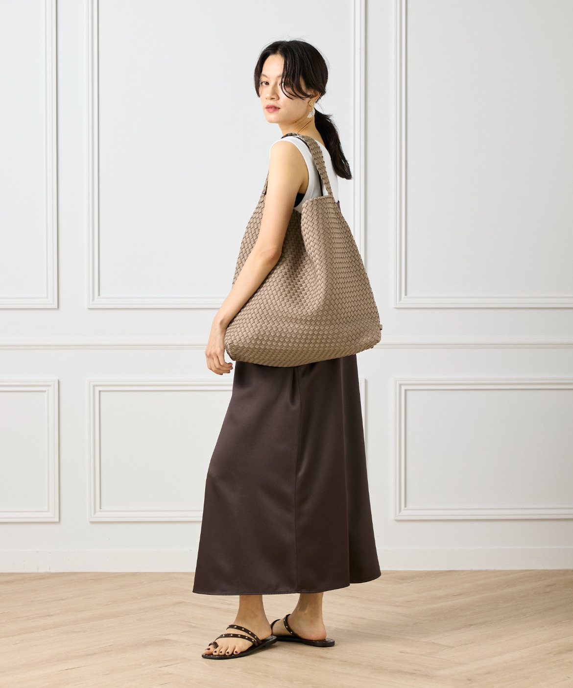 新品•未使用【NAGHEDI/ナゲディ】NOMAD LARGE HOBO Nomad Large Hobo | Onyx