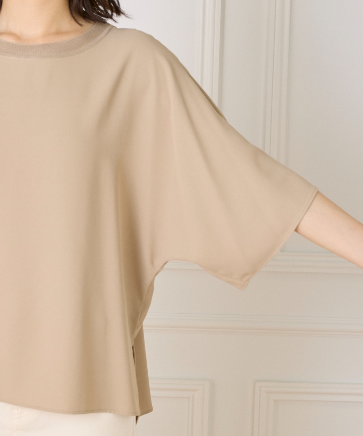 イタリア　トップス Long frill big collar shirt / ロングフリルビックカラーシャツ