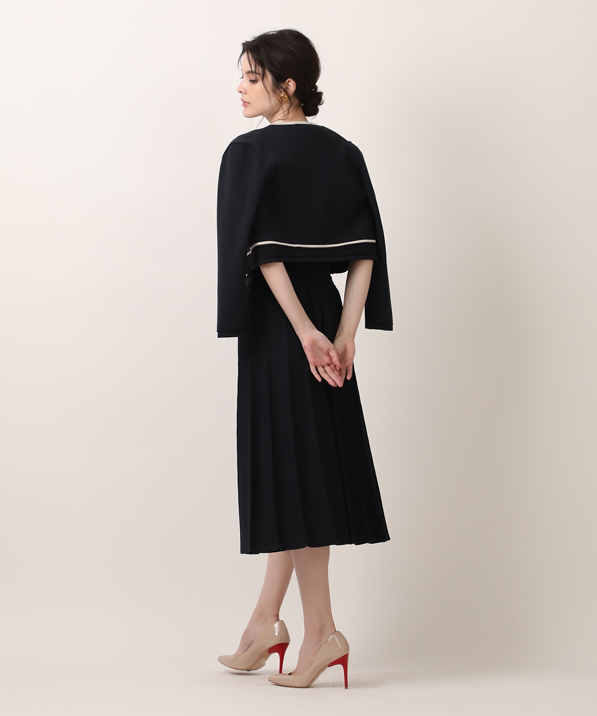 Maglie le Cassetto 長袖カーディガン M Maglie le cassetto》ラインクルーカーディガン｜M Maglie le
