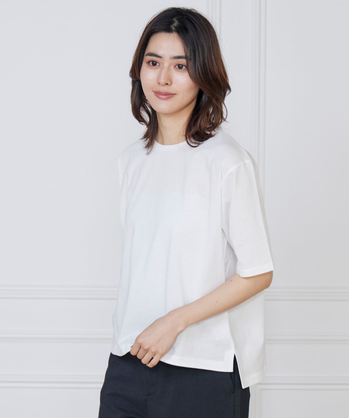 オーガニックコットンクルーネックTシャツ｜7-IDconcept