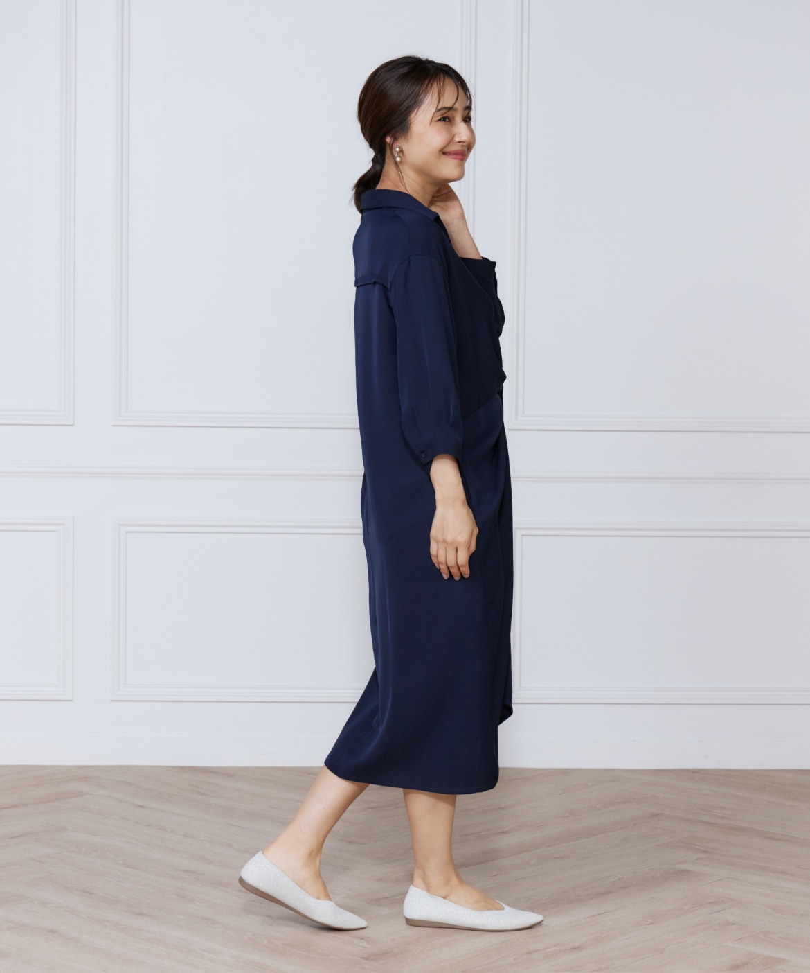 サテンツイストワンピース｜ef-de Black（エフデ ブラック