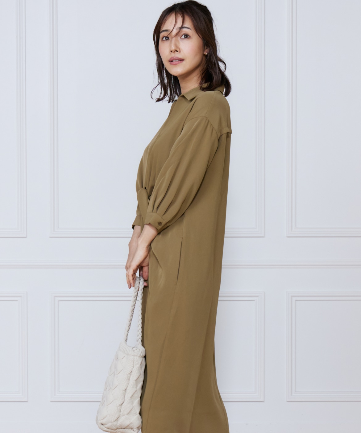 GLENN MARTENS  サテンワンピース サテンツイストワンピース｜ef-de Black（エフデ ブラック