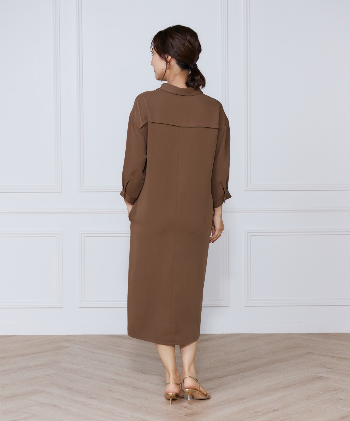 サテンツイストワンピース｜ef-de Black（エフデ ブラック