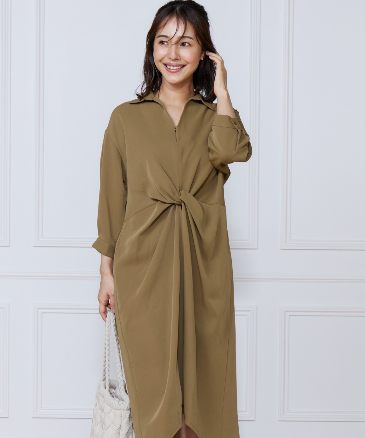 サテンツイストワンピース｜ef-de Black（エフデ ブラック