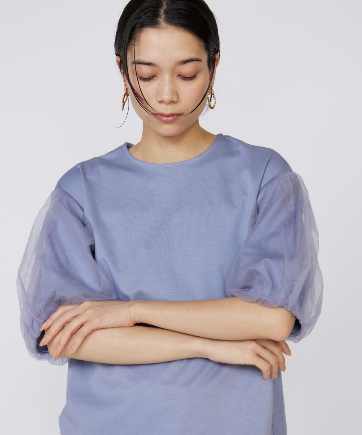 袖チュールカットソー ¥14,960 